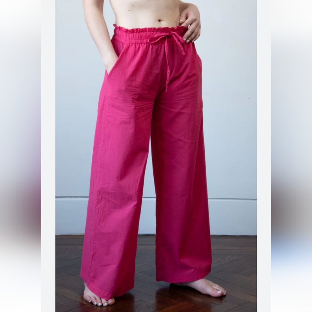 J. Crew Pink Wide-Leg Pants